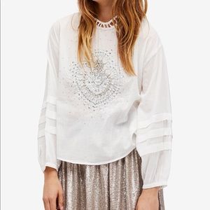 Free people white top.